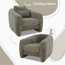 кресло HOBEL CHILI 1 GREY BEATTO 1036 (1)
