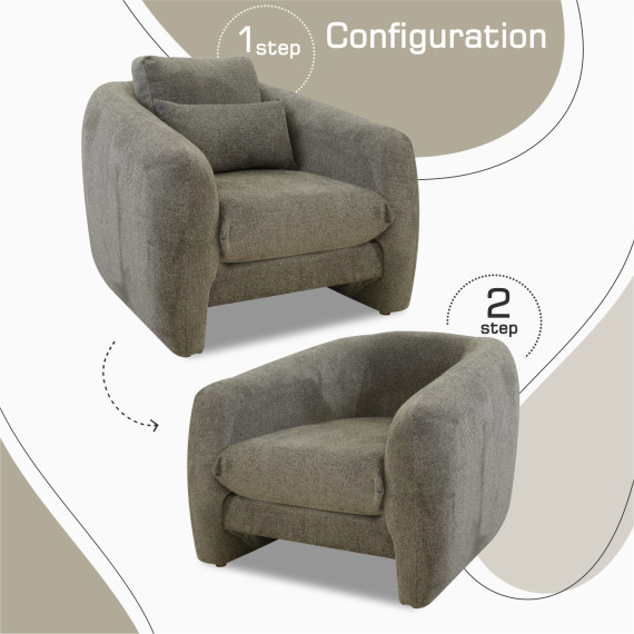 სავარძელი HOBEL CHILI 1 GREY BEATTO 1036 (1)