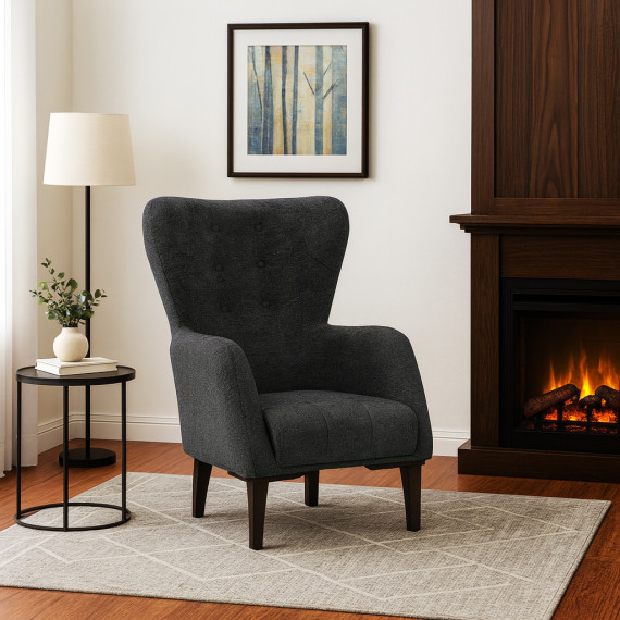 სავარძელი HOBEL CLARA 1 DARK GREY BEATTO 1079 (1)