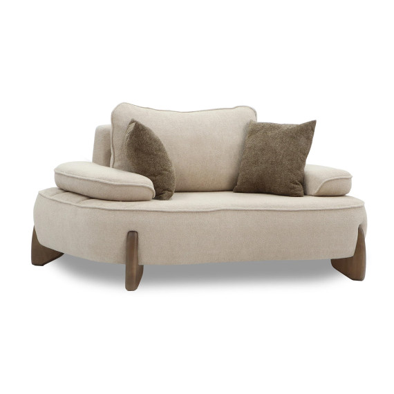 სავარძელი HOBEL DANIA 1 STR CREAM BONCUK 4/ BROWN BEATTO 1012 (1)