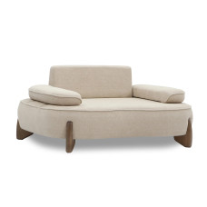 armchair HOBEL DANIA 1 STR CREAM BONCUK 4/ BROWN BEATTO 1012 (1)