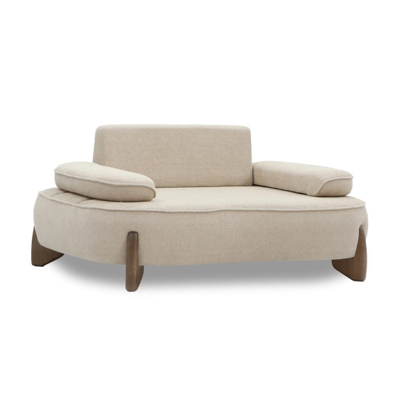 სავარძელი HOBEL DANIA 1 STR CREAM BONCUK 4/ BROWN BEATTO 1012 (1)
