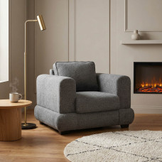 სავარძელი HOBEL SIDNEY PLUS 1 F/R DARK GREY BEATTO 1079 (1)