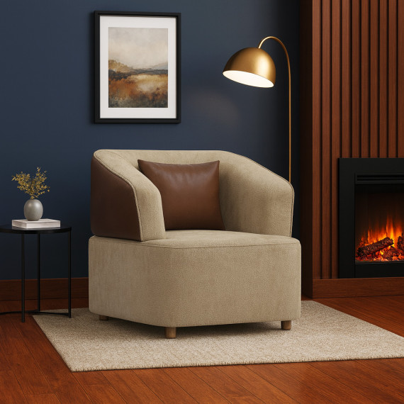 სავარძელი HOBEL MANHATTAN HONEY PHANTOM 6 /LIGHT BROWN BONCUK 6 (1)