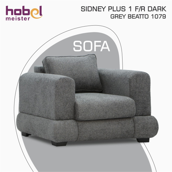 სავარძელი HOBEL SIDNEY PLUS 1 F/R DARK GREY BEATTO 1079 (1)