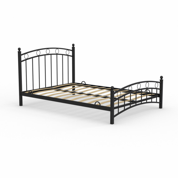 საწოლი HOBEL LANA-02 140X200 LM/ METAL BLACK/BLACK (3)