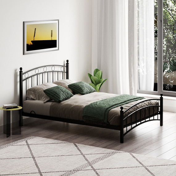 საწოლი HOBEL LANA-02 140X200 LM/ METAL BLACK/BLACK (3)