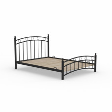 кровать HOBEL LANA-02 140X200 METAL BLACK/BLACK (3)