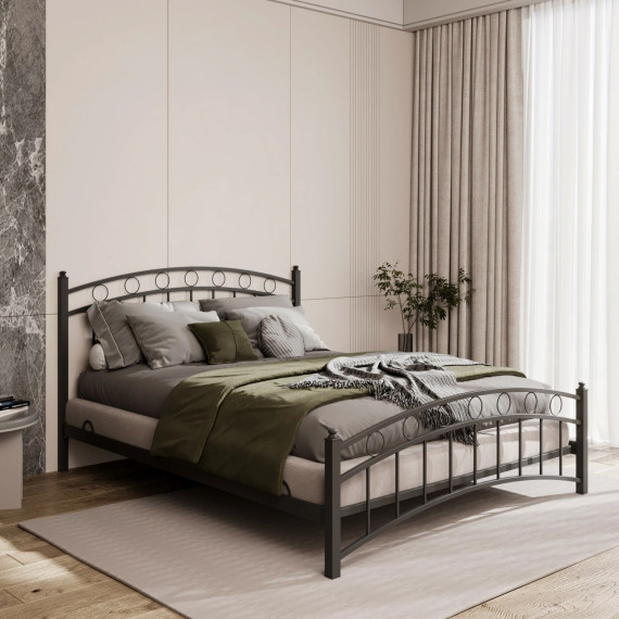 საწოლი HOBEL LANA-02 160X200 LM METAL BLACK/BLACK (3)