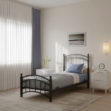 кровать HOBEL LANA-02 90X200 LM METAL BLACK/BLACK (3)