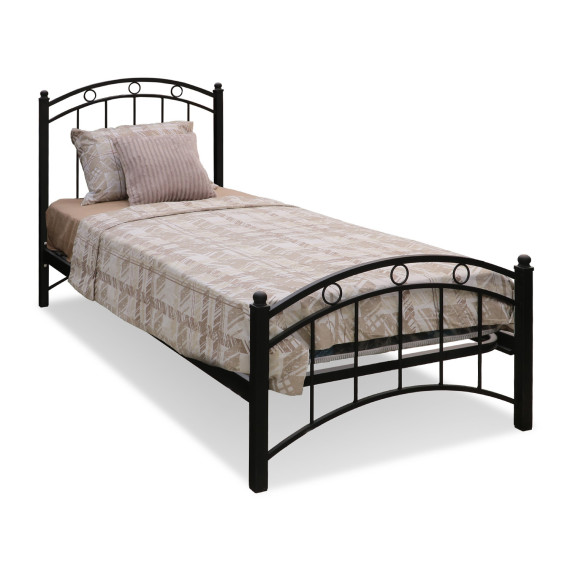საწოლი HOBEL LANA-02 90X200 LM METAL BLACK/BLACK (3)