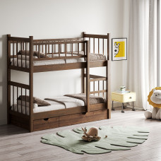 საბავშვთა საწოლი HOBEL TWO-STOREY EX-B53 SHELF 90X190 BROWN PIGMENT/K090 (8)