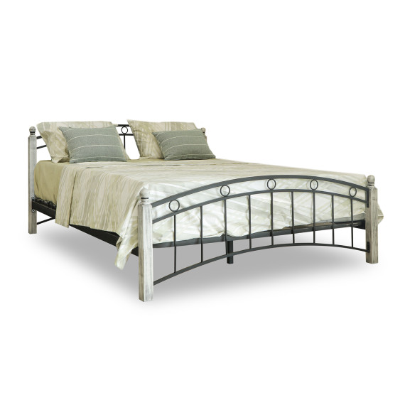 საწოლი HOBEL V-LANA-01 160X200 METAL BLACK/ANTIC GREY (3)