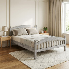 bed HOBEL V-LANA-03 WOOD 140X200 ANTIK GREY (4)