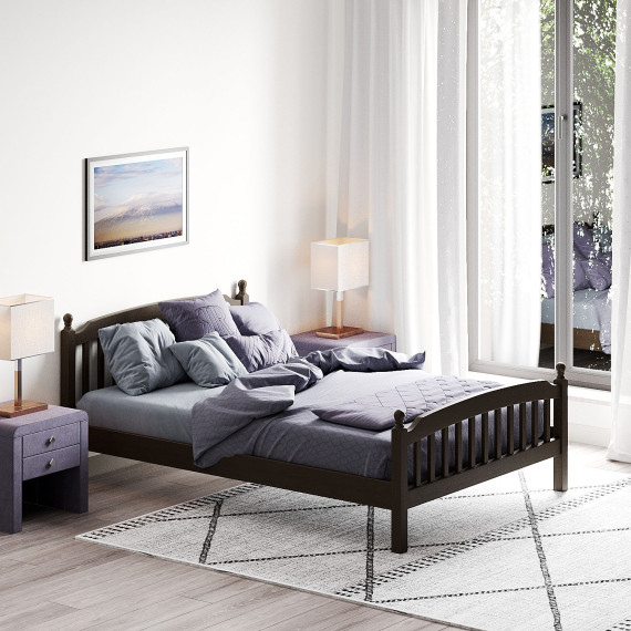 საწოლი HOBEL V-LANA-03 WOOD 140X200 DARK CHOCOLATE (4)