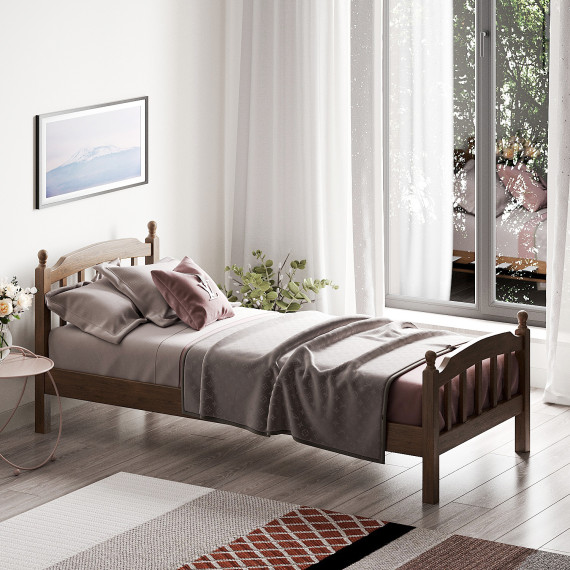 საწოლი HOBEL V-LANA-03 WOOD 90X200 BROWN PIGMENT LM (3)