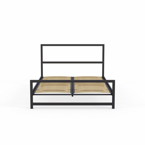 кровать HOBEL WMX-B-103 140X200 METAL BLACK/BLACK (3)