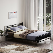 bed HOBEL WMX-B-93 160x200 METAL BLACK/BLACK (3)
