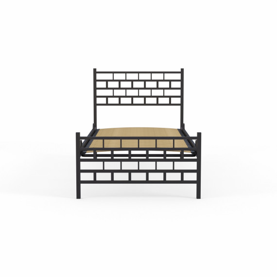 кровать HOBEL WMX-B-93 90x200 METAL BLACK/BLACK (3)