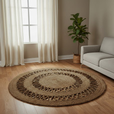 ხალიჩა KOOPMAN 120CM ROUND BRAIDED JUTE