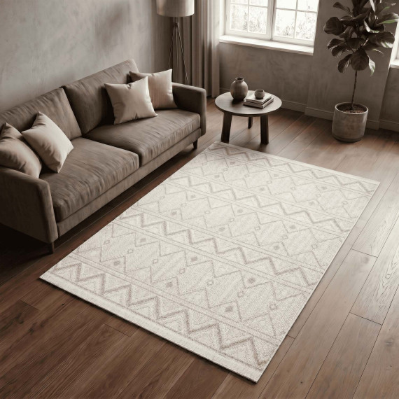 ковёр EKO HALI MOTTO 03 WHITE BEIGE 130X190