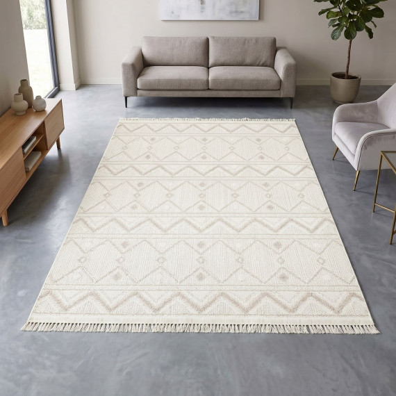 ковёр EKO HALI MOTTO 03 WHITE BEIGE 200X290