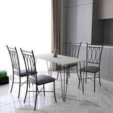 chair HOBEL NIZZA-CH-163 METAL BLACK/GREY (1)