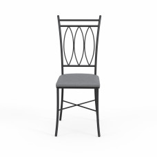 chair HOBEL NIZZA-CH-163 METAL BLACK/GREY (1)
