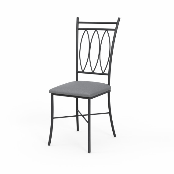 სკამი HOBEL NIZZA-CH-163 METAL BLACK/GREY (1)