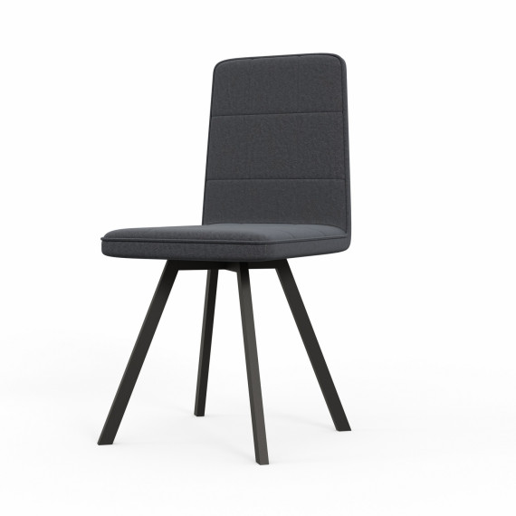 სკამი HOBEL ROM D METAL BLACK/ DARK GREY LEONARDO 15 (1)