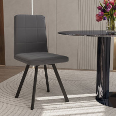 chair HOBEL ROM D METAL BLACK/ DARK GREY LEONARDO 15 (1)