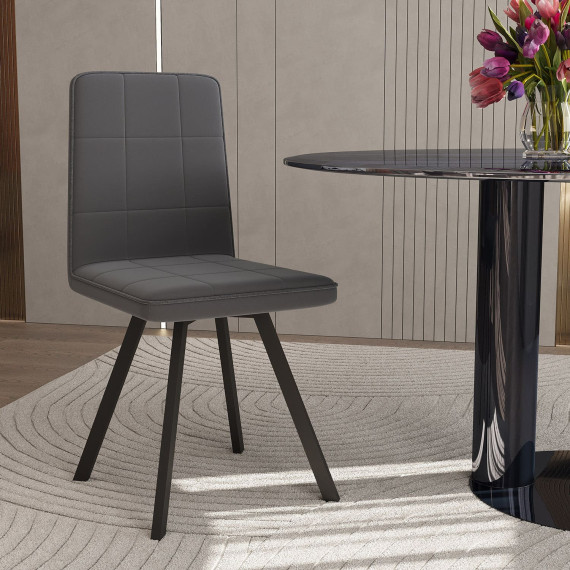 სკამი HOBEL ROM D METAL BLACK/ DARK GREY LEONARDO 15 (1)
