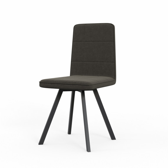 стул HOBEL ROM D METAL BLACK//BROWN LEONARDO 6 (1)