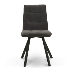 chair HOBEL ROM D METAL BLACK/ DARK GREY LEONARDO 15 (1)
