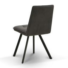 chair HOBEL ROM D METAL BLACK/ DARK GREY LEONARDO 15 (1)