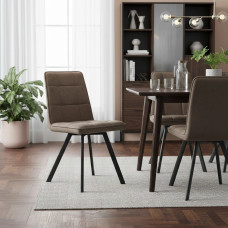 chair HOBEL ROM D METAL BLACK//BROWN LEONARDO 6 (1)