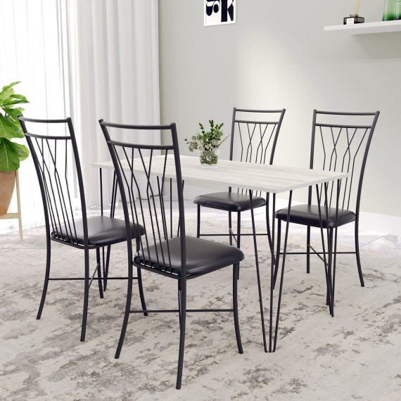 სკამი HOBEL WMX-CH-81 METAL BLACK/GREY (1)