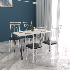 chair HOBEL WMX-CH-81 METAL WHITE/BLACK (1)