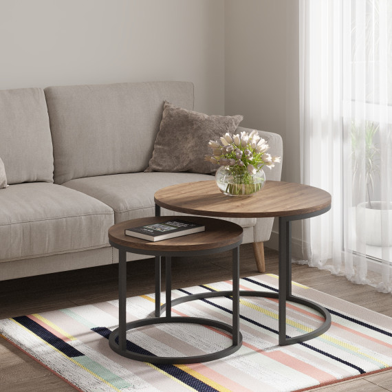 ჟურნალის მაგიდა HOBEL EX-B22 METAL BLACK/ K090 (2)