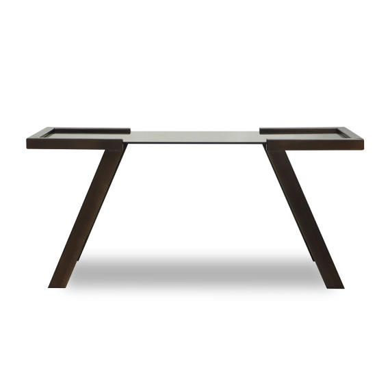 ჟურნალის მაგიდა HOBEL MIA GLASS DARK CHOCOLATE (2)