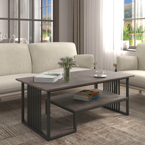 ჟურნალის მაგიდა HOBEL ML-ARM99 METAL BLACK/ K539 (1)