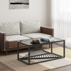 coffee table HOBEL WMX-CT-27 METAL BLACK/GLASS FM (1)