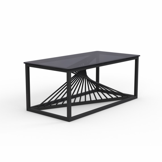 ჟურნალის მაგიდა HOBEL WMX-CT-27 METAL BLACK/GLASS FM (1)