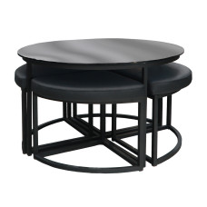 coffee table HOBEL WMX-CT-47 BLACK METAL/BLACK GLASS FM (3)