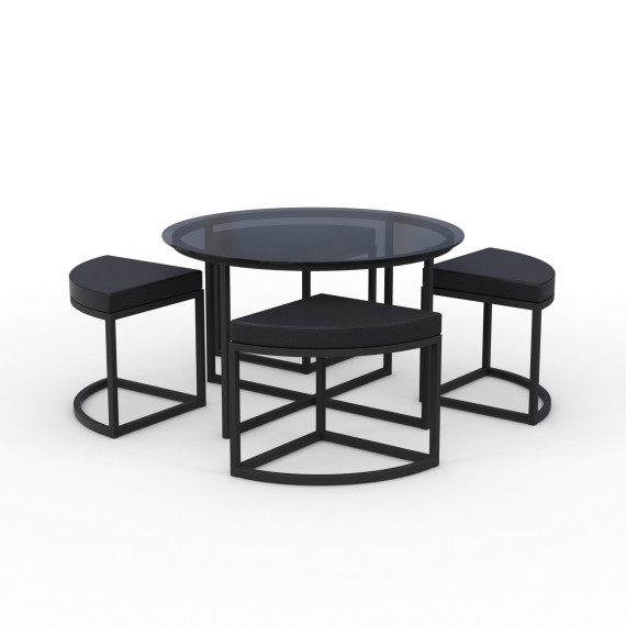 ჟურნალის მაგიდა HOBEL WMX-CT-47 BLACK METAL/BLACK GLASS FM (3)