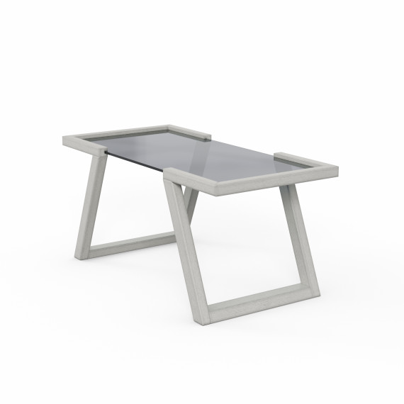 ჟურნალის მაგიდა HOBEL MIA GLASS ANTIC GREY (2)