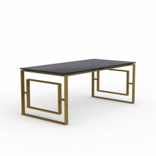 журнальный стол HOBEL MIRAGE GOLD METAL/BLACK GLASS (1)