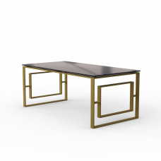 журнальный стол HOBEL MIRAGE GOLD METAL/BLACK GLASS (1)