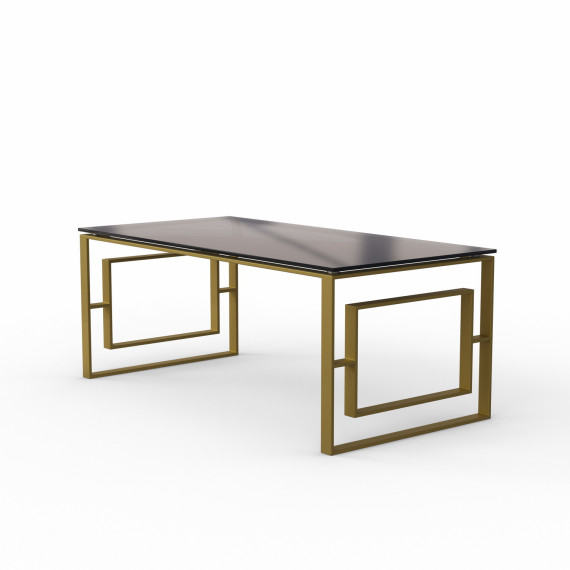 ჟურნალის მაგიდა HOBEL MIRAGE GOLD METAL/BLACK GLASS (1)