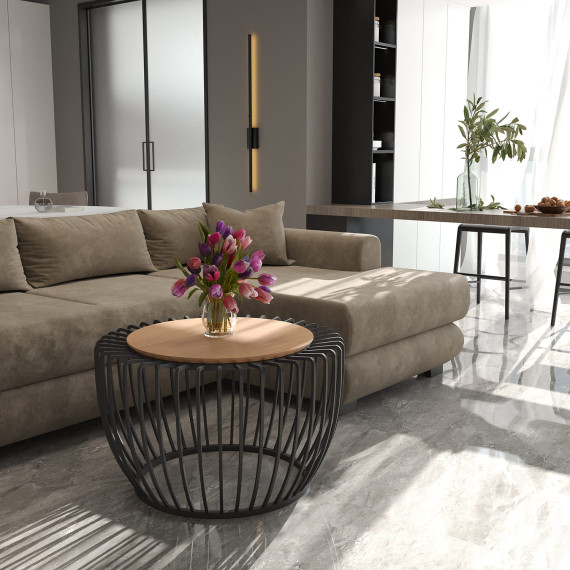 ჟურნალის მაგიდა HOBEL SABINE M-60R F602 BLACK KAJURA AREX (1)